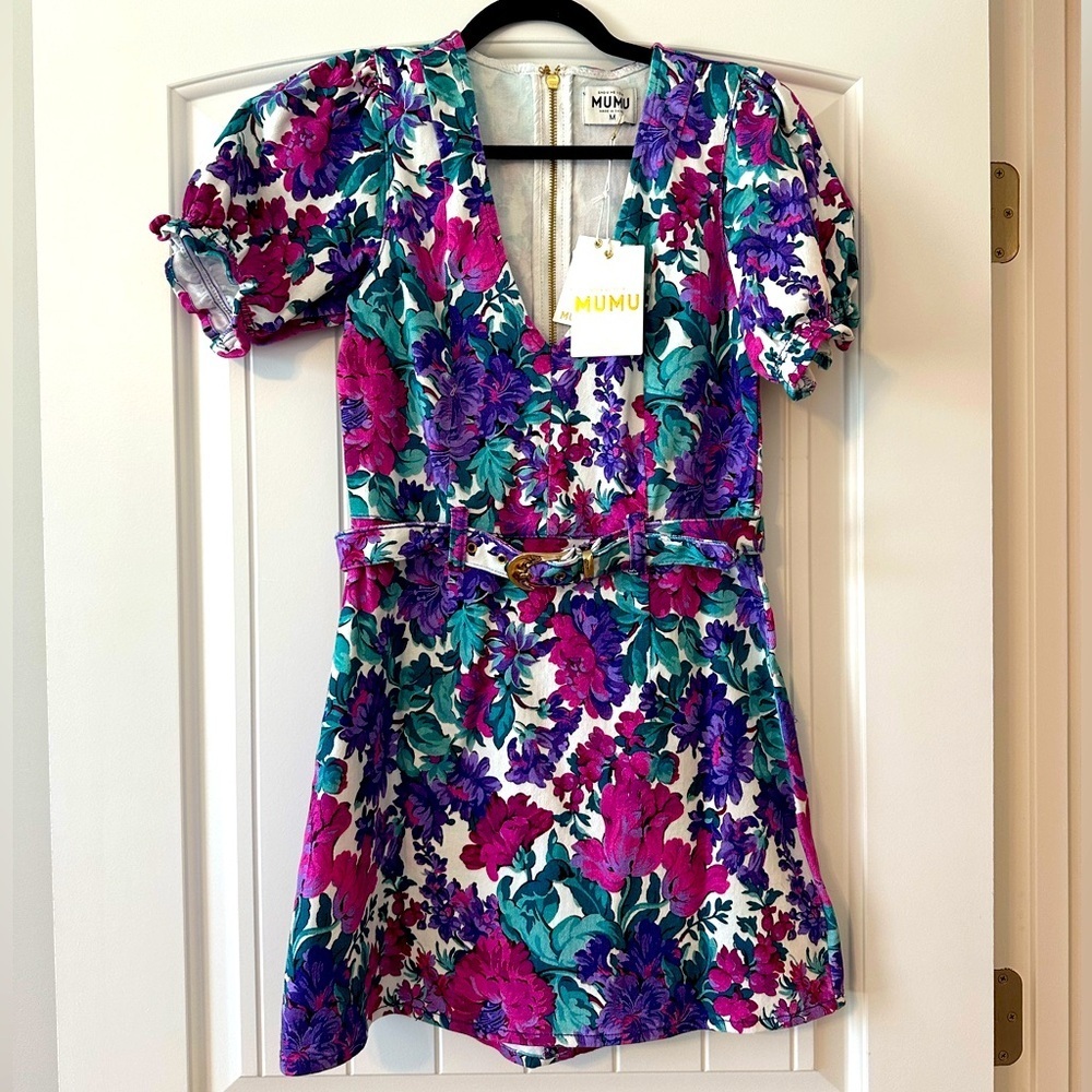 Show me your Mumu Floral V-Neck Dress with tags